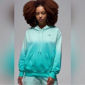 NWT Jordan Flight Pull over Hoodie - ombré teal green size XS